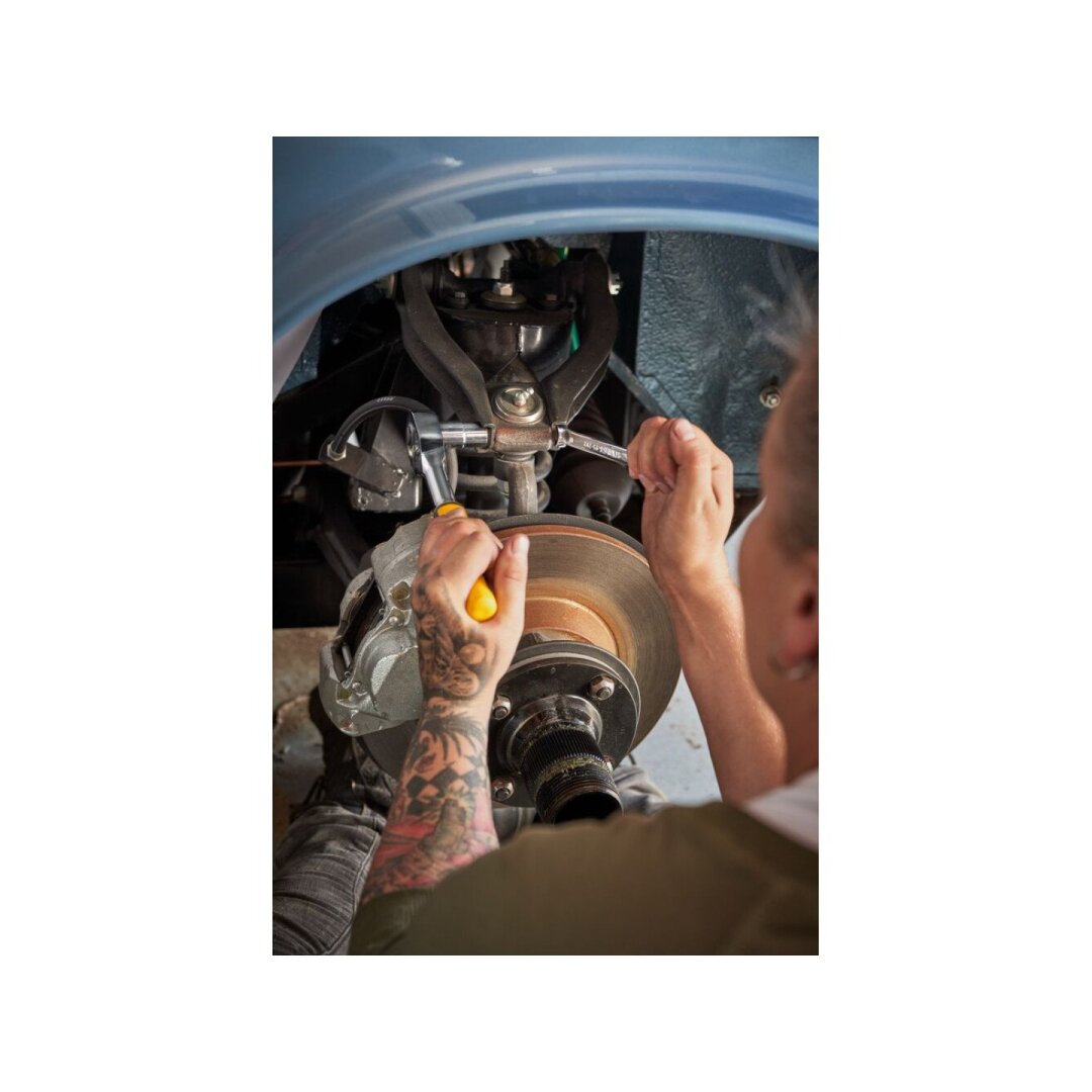 11 vnt Terkšlės ir galvičių rinkinys  3/8"  72 dantukai 1