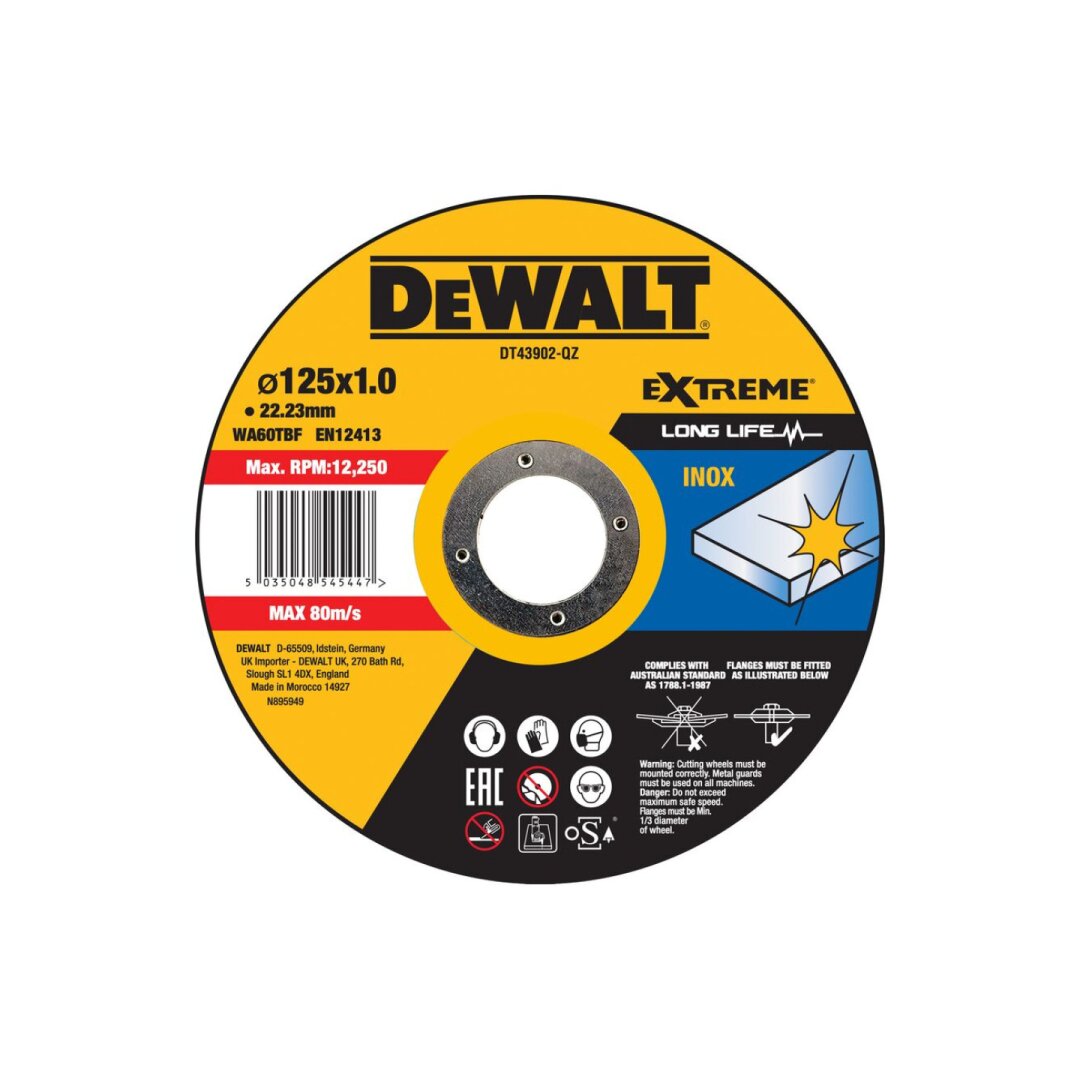 125 x 1 mm Pjovimo diskelis nerūdijančiam plienui itin plonas EXTREME 125 x 1 mm Pjovimo diskelis nerūdijančiam plienui itin plonas EXTREME