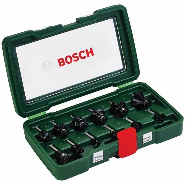 Bosch 12 frezų komplektas 8 mm kotu 2607019466 Bosch 12 frezų komplektas 8 mm kotu 2607019466