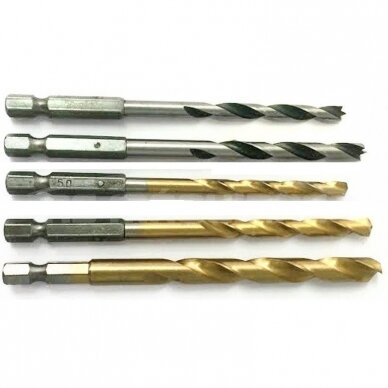 1/4" Grąžtų komplektas. (Medžiui 5, 6; Metalui 5,6,8) Makita D-20769 1/4" Grąžtų komplektas. (Medžiui 5, 6; Metalui 5,6,8) Makita D-20769