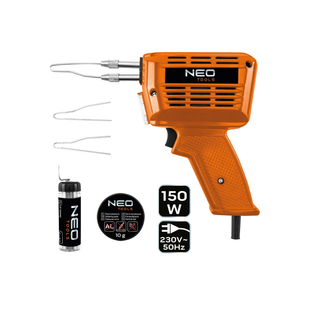 Litavimo pistoletas su akcijomis dėkle NEO, 150W 5 Litavimo pistoletas su akcijomis dėkle NEO, 150W 5