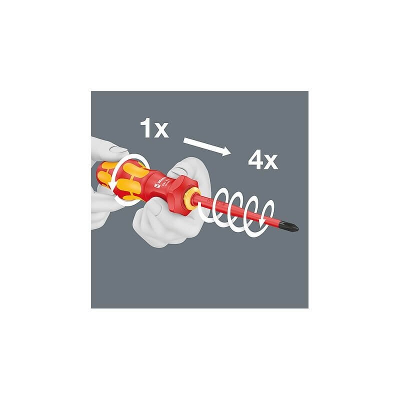 16 dalių atsuktuvų rinkinys WERA KK Turbo i 1 VDE 2 16 dalių atsuktuvų rinkinys WERA KK Turbo i 1 VDE 2