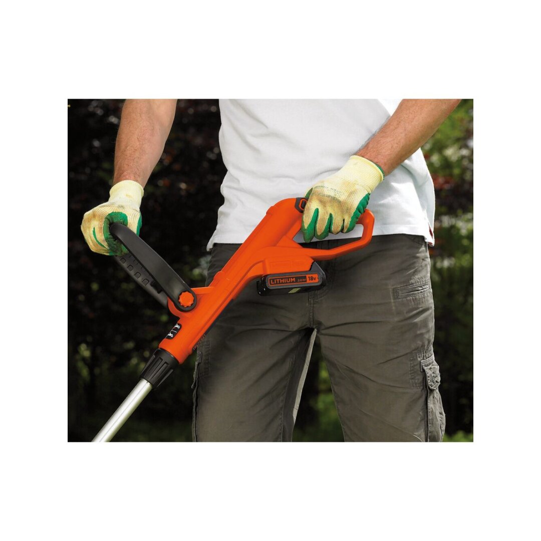 18 V ličio jonų trimeris 23 cm 2,0 Ah, 18V GLC1823L20-QW, 1 X 2AH, Black&Decker 5