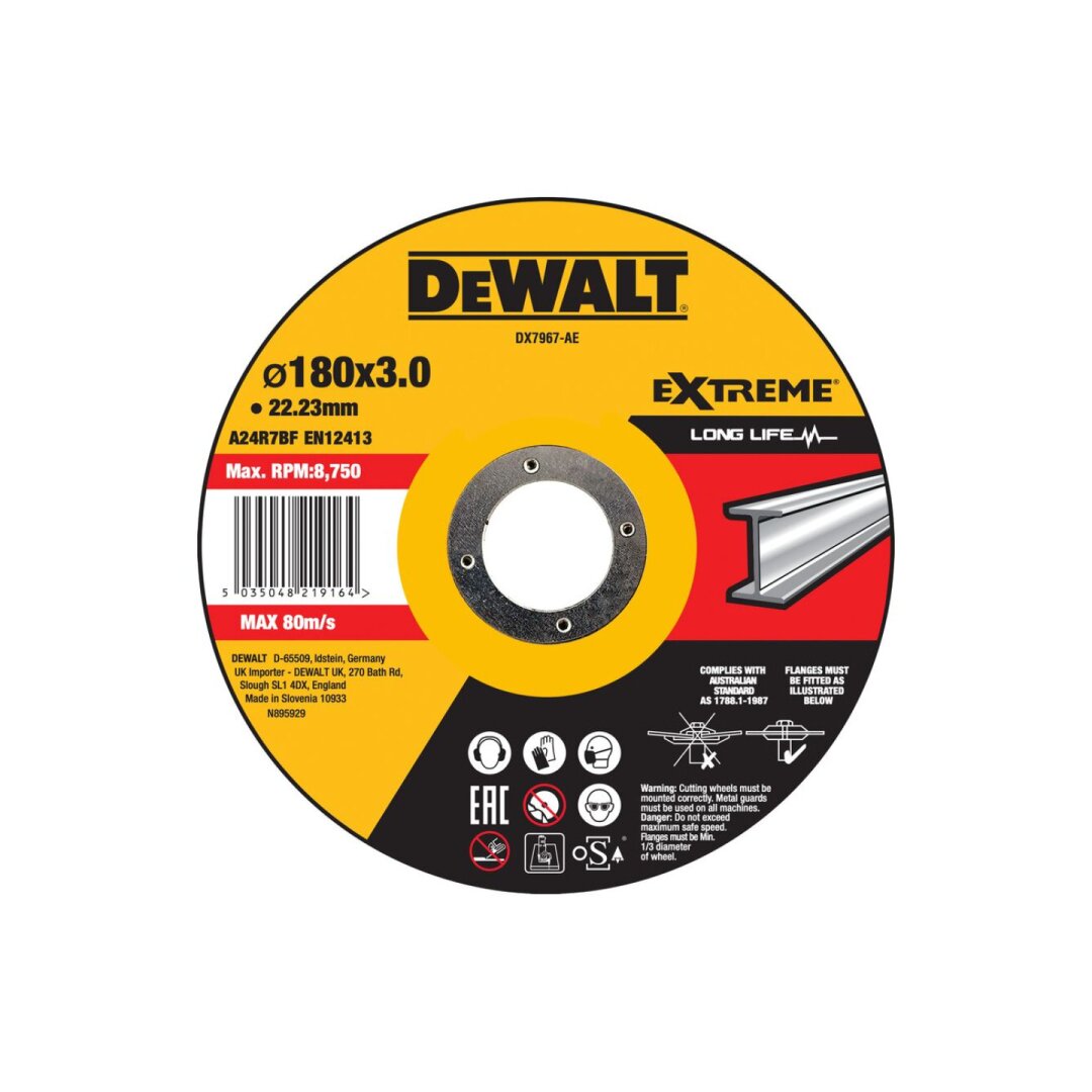 180 x3 mm pjovimo diskas metalui EXTREME 180 x3 mm pjovimo diskas metalui EXTREME