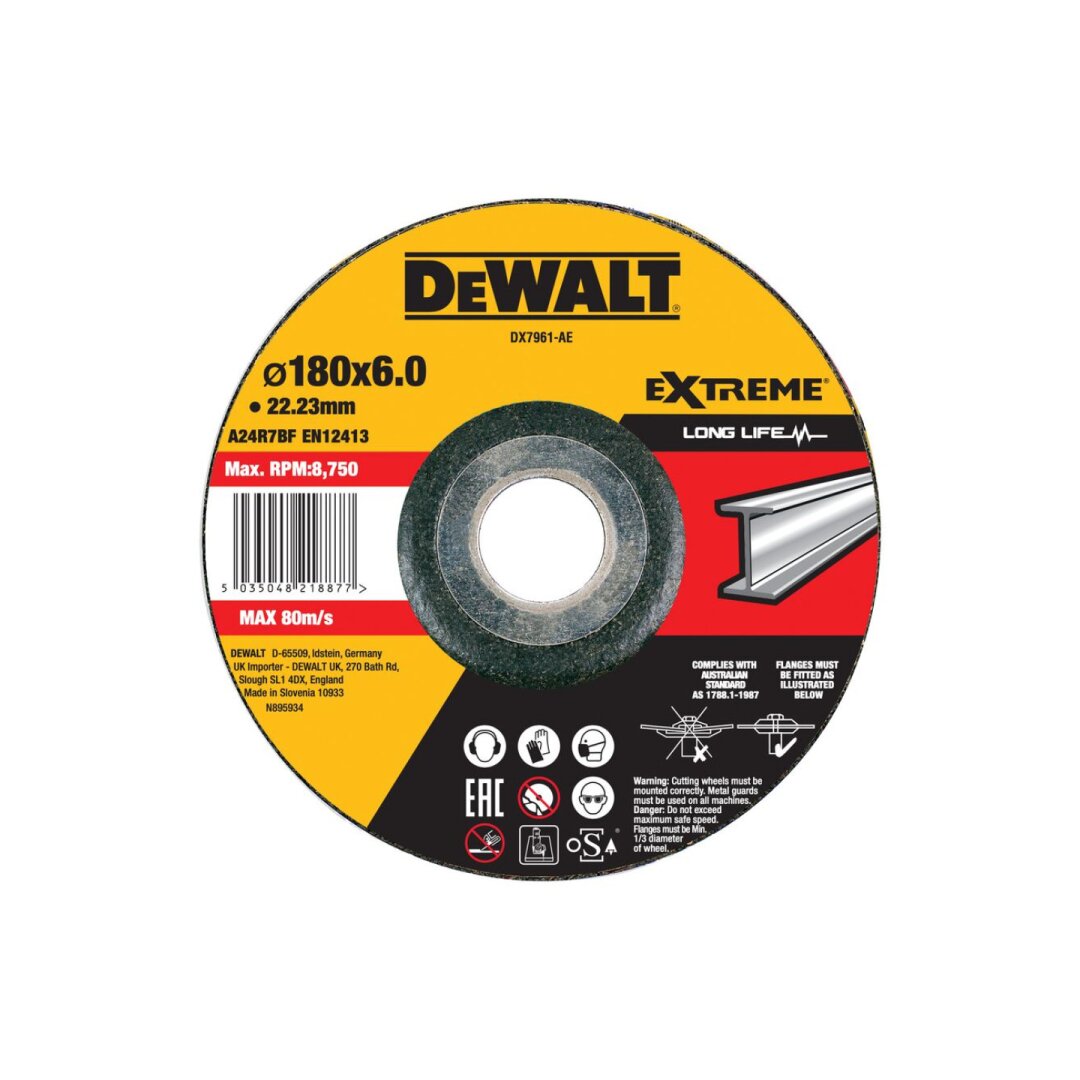 180 x6 mm šlifavimo diskas metalui EXTREME