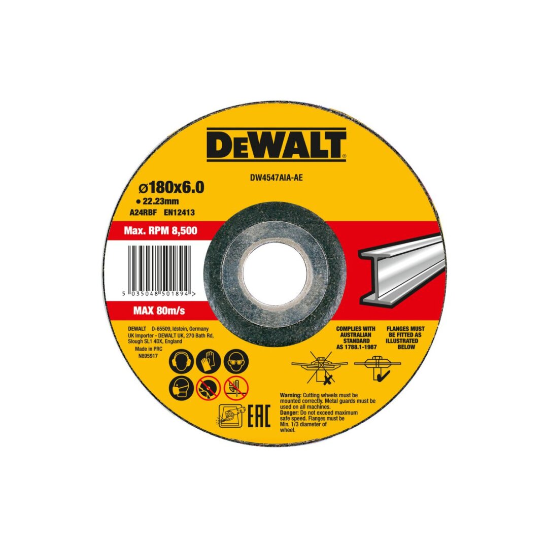 180 x6 x22.2 Metalo šlifavimo diskas T27 180 x6 x22.2 Metalo šlifavimo diskas T27