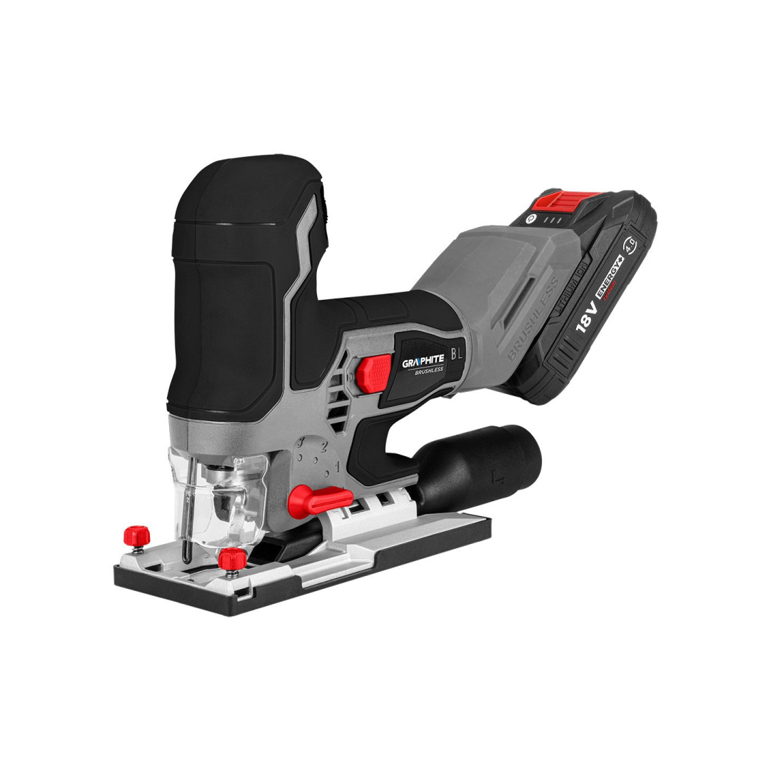 Akum. bešepetėlinis siaurapjūklis GRAPHITE 58GE145, 18V (be akum. ir krov.) 3 Akum. bešepetėlinis siaurapjūklis GRAPHITE 58GE145, 18V (be akum. ir krov.) 3