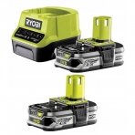 18V ONE+ pradinis rinkinys, Lithium+ akumuliatorius ir spartusis kroviklis (2x 2.5 Ah) Ryobi RC18120-225