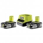 18V ONE+ pradinis rinkinys, Lithium+ akumuliatorius ir spartusis kroviklis (2x 2.5 Ah) Ryobi RC18120-225