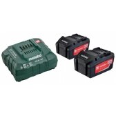 18V akumuliatorių rinkinys 2 x 4,0 Ah kroviklis, ASC 55, Metabo