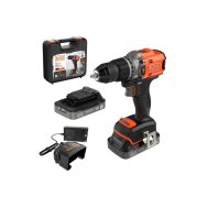 18 V bešepetėlinis smūginis gręžtuvas ECO 2 x 2,0 Ah 1 A Black&Decker