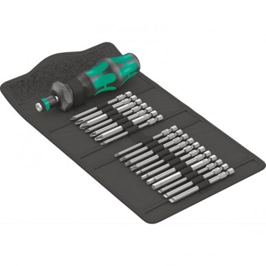 19 dalių atsuktuvų rinkinys WERA KK Turbo 1 19 dalių atsuktuvų rinkinys WERA KK Turbo 1