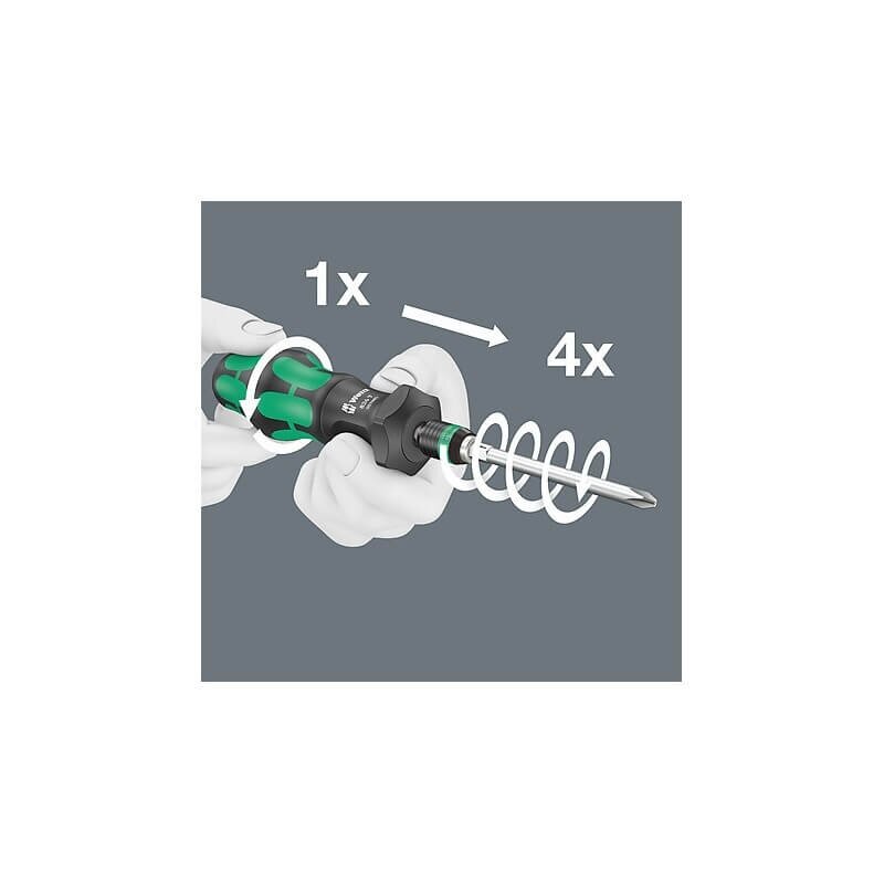 19 dalių atsuktuvų rinkinys WERA KK Turbo 1 2 19 dalių atsuktuvų rinkinys WERA KK Turbo 1 2