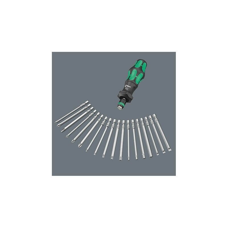 19 dalių atsuktuvų rinkinys WERA KK Turbo 1 3 19 dalių atsuktuvų rinkinys WERA KK Turbo 1 3