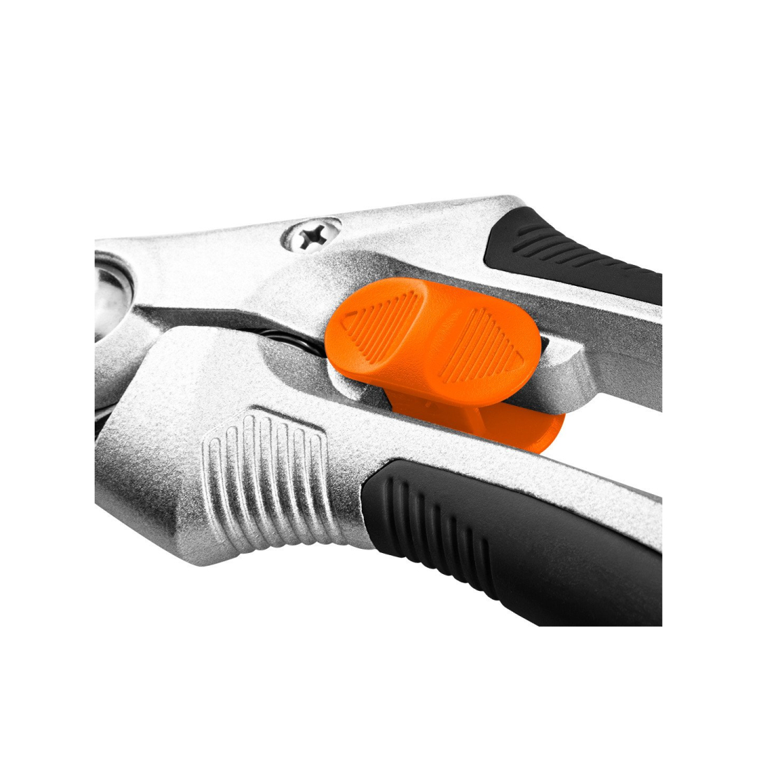 210 mm apein kirpimo žirklės, iki 20 mm diapaz, alium, TPR guma dengta rank 4