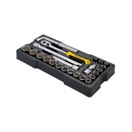 23vnt 1/2" 12PT Galvučių kompletas 23vnt 1/2" 12PT Galvučių kompletas