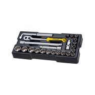 23vnt 1/2" 12PT Galvučių kompletas 23vnt 1/2" 12PT Galvučių kompletas