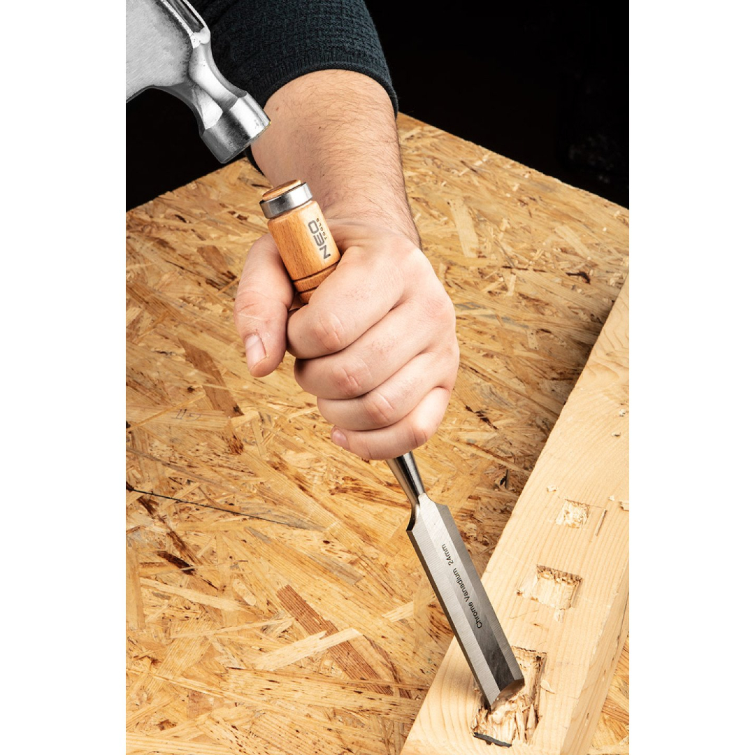 24 mm kaltas, CRV, medinė rankena 3 24 mm kaltas, CRV, medinė rankena 3