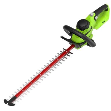 Akumuliatorinės gyvatvorių žirklės GreenWorks G24HT56II, 24V (be akum. ir krov.) Akumuliatorinės gyvatvorių žirklės GreenWorks G24HT56II, 24V (be akum. ir krov.)