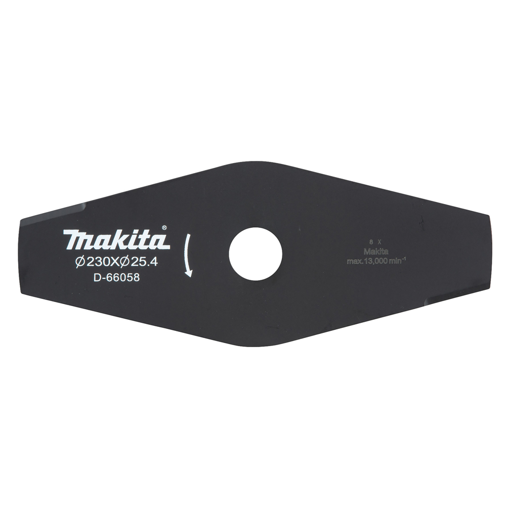 2-ašmenų krūmapjovės peilis, 230x25,4MM Makita D-66058 2-ašmenų krūmapjovės peilis, 230x25,4MM Makita D-66058