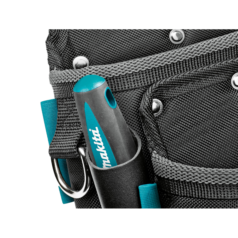 2-jų kišenių dėklas tvirtinimo detalėms, kabinimui prie diržo Makita E-15198 2