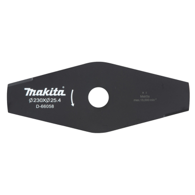 2-ašmenų krūmapjovės peilis, 230x25,4MM Makita D-66058 2-ašmenų krūmapjovės peilis, 230x25,4MM Makita D-66058