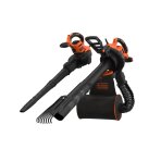 3000 W nugaros kuprinės tipo pūstuvas-siurblys su diržais ir grėbliu, BEBLV301-QS, Black&Decker