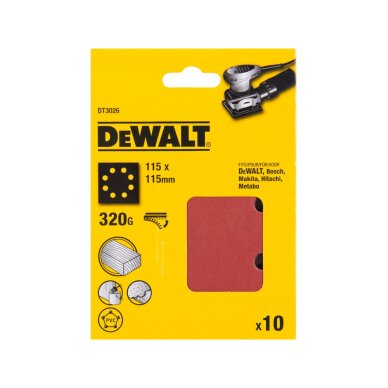 320G šlifavimo popierius 115X115 10 vnt. pakuotėje1/4 SHEET 1 320G šlifavimo popierius 115X115 10 vnt. pakuotėje1/4 SHEET 1