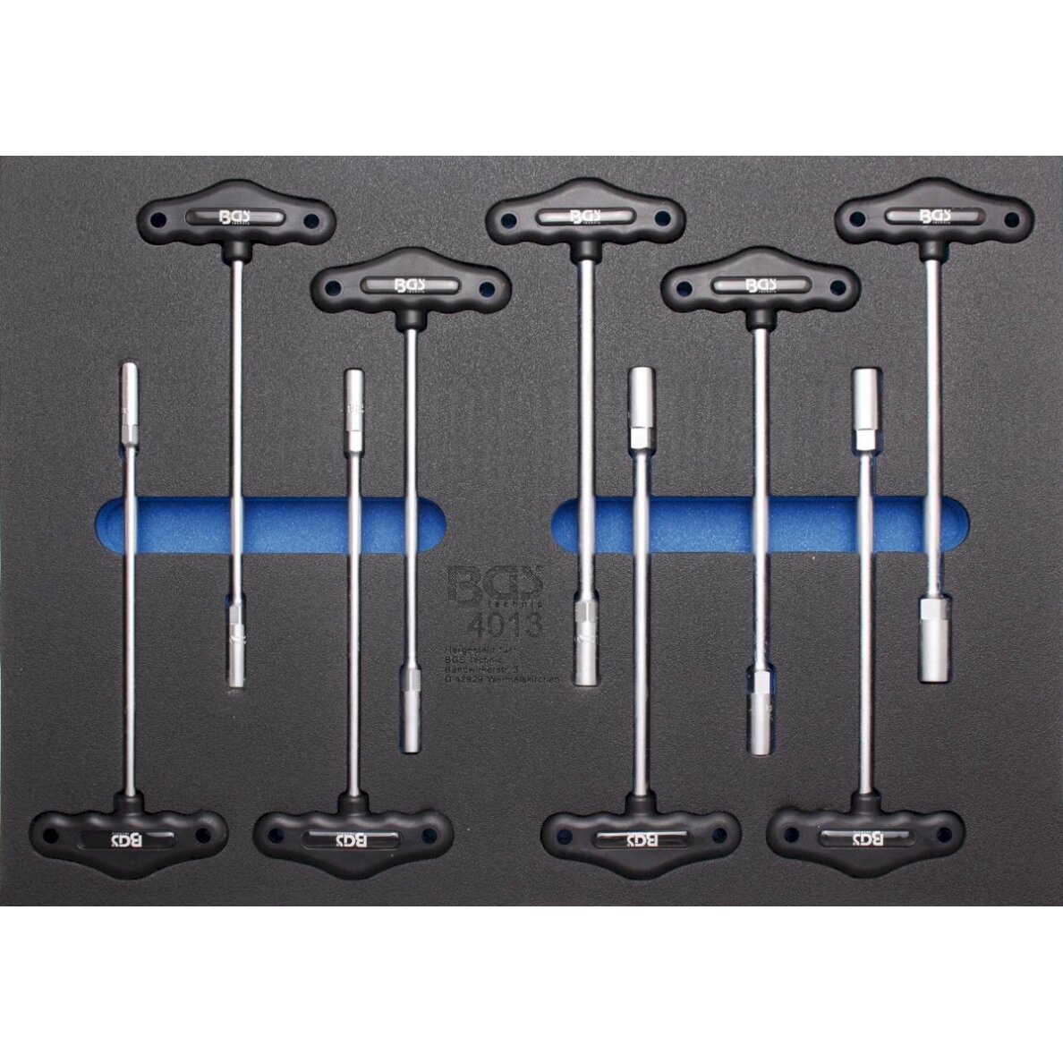 3/3 įrankių dėklas: T-rankenėlių / galvučių rinkinys | 9 vnt. (4013)