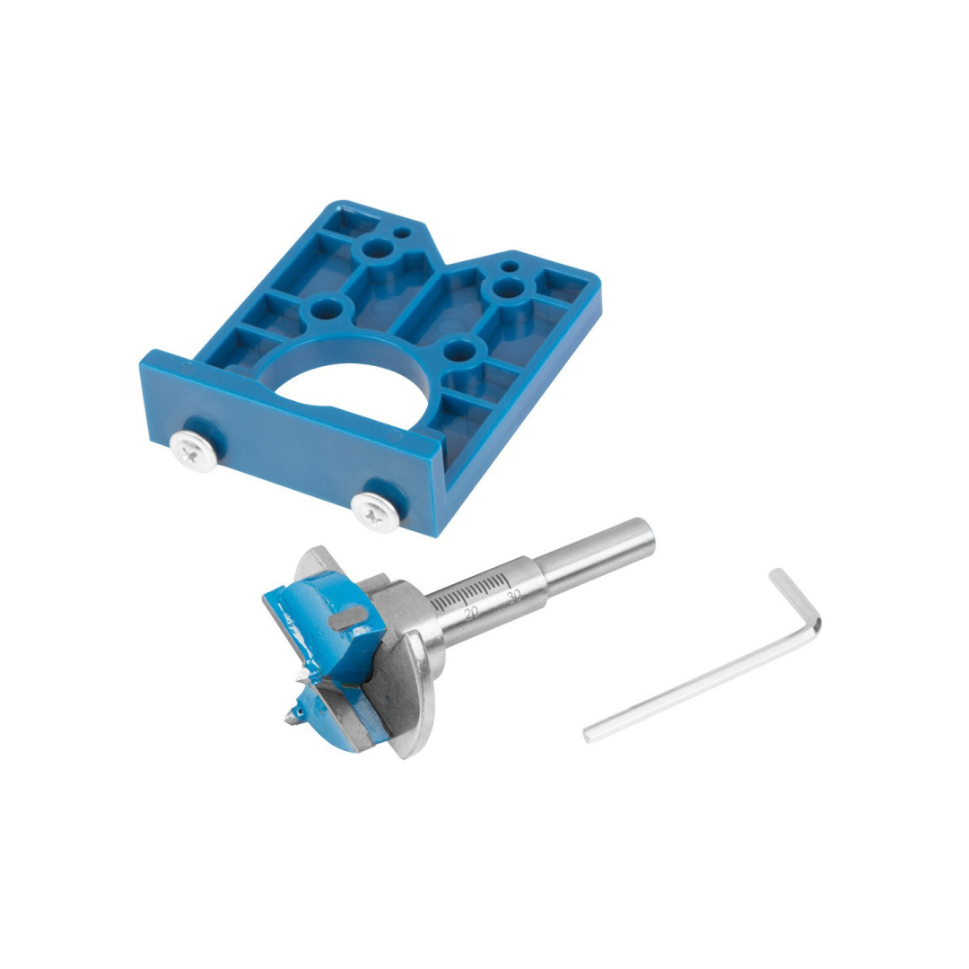 35 mm skardinė pjaustyklė su ribotuvu + šablonas 35 mm skardinė pjaustyklė su ribotuvu + šablonas