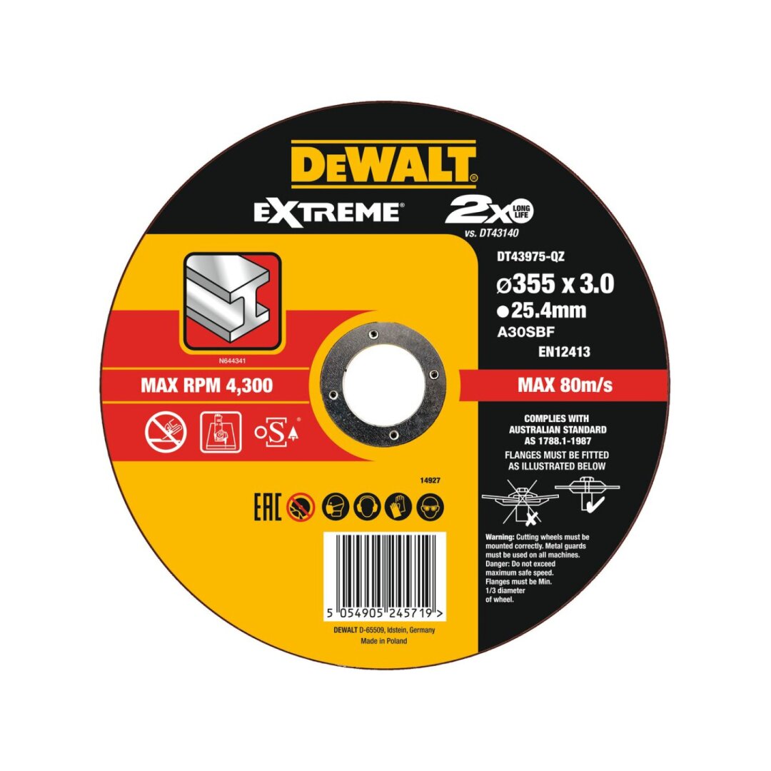 355 x3 x25,4 MM pjovimo diskas metalui EXTREME 355 x3 x25,4 MM pjovimo diskas metalui EXTREME