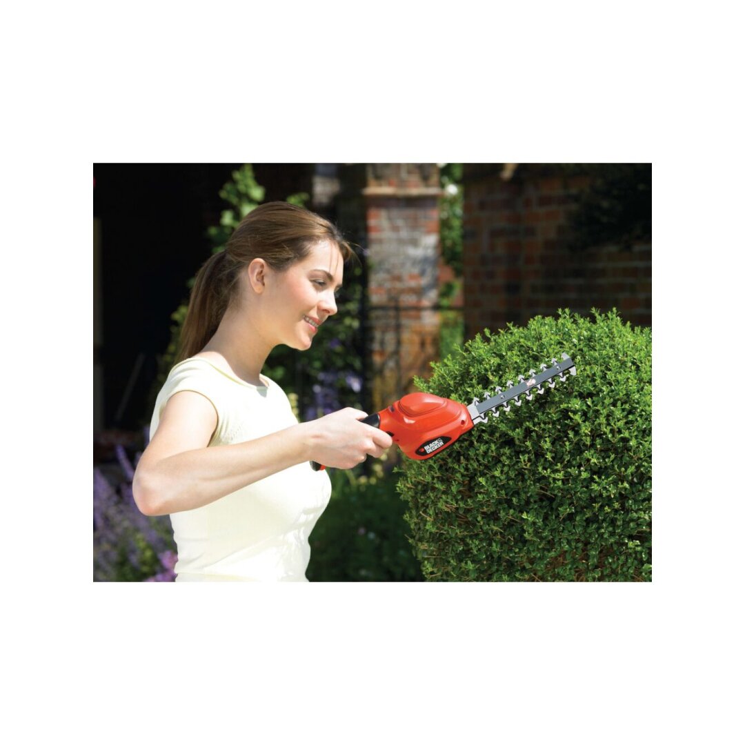 3,6 V kompaktiška krūmapjovė, GSL300-QW, Integruotas Akumuliatorius 1.1 AH, Black&Decker 2