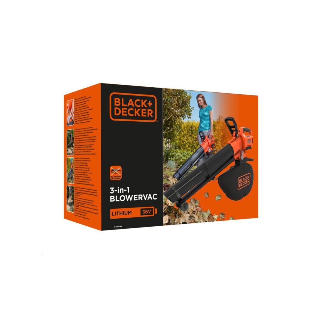 36 V pūstuvas-siurblys be priedų, BCBLV36B-XJ, (be akumuliatoriaus ir pakrovėjo), Black&Decker 4