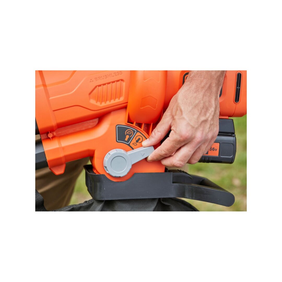 36 V pūstuvas-siurblys su 2,5 Ah baterija. 1,35 A įkroviklis., BCBLV3625L1-QW, 1 X 2.5AH, Black&Decker 6