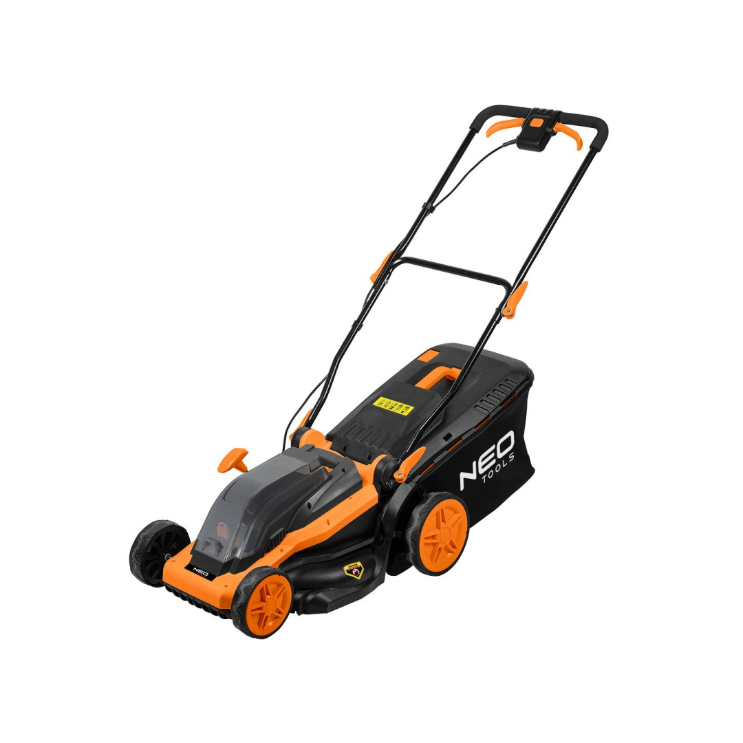 Akum. vejapjovė NEO 04-640, 36V, 380 mm, 45L krepšelis, (be akum. ir krov.) Akum. vejapjovė NEO 04-640, 36V, 380 mm, 45L krepšelis, (be akum. ir krov.)