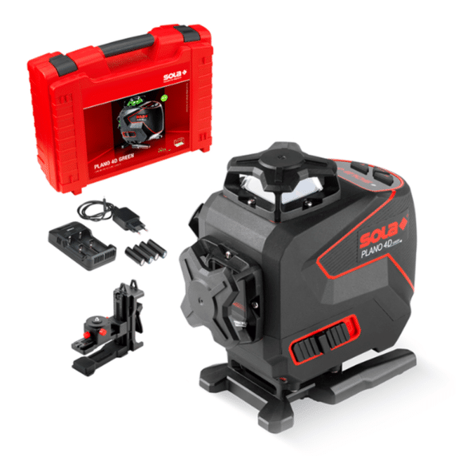 Lazerinis nivelyras SOLA PLANO 4D GREEN (žalias spindulys) 360° Lazerinis nivelyras SOLA PLANO 4D GREEN (žalias spindulys) 360°