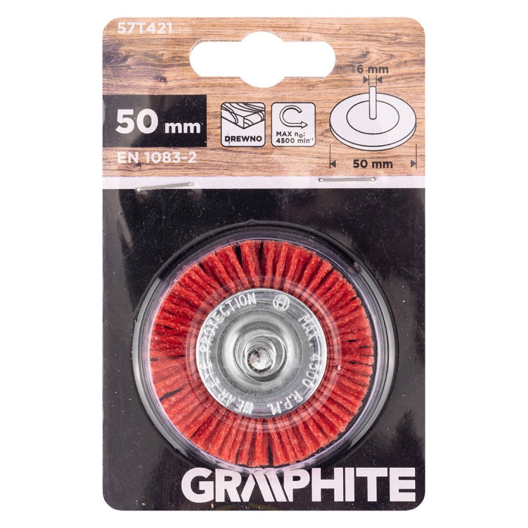 50 mm nailono šepetys su 6 mm 1