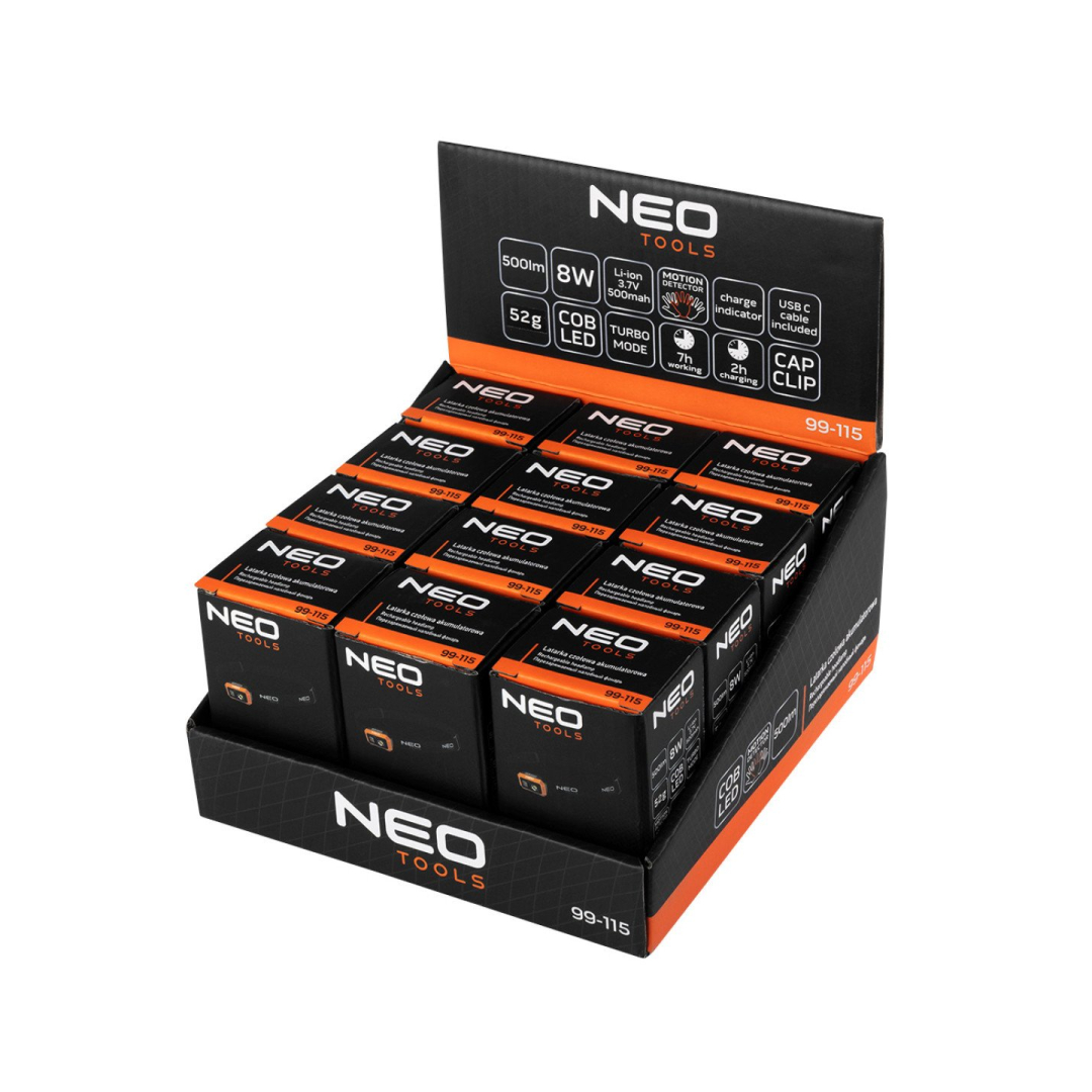 500 lm USB COB LED pakraunamas žibintas ant galvos 8