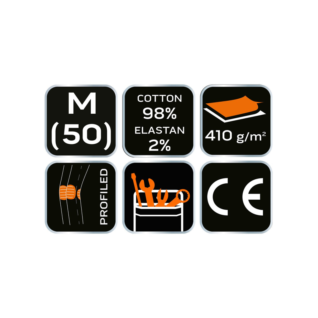 5 kišenės darbinės kelnės DENIM, juodos, M dydis 7