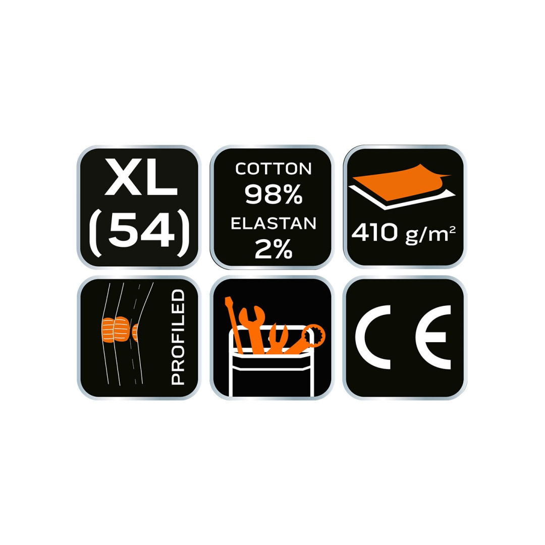 5 kišenės darbinės kelnės DENIM, juodos, XL dydis 7 5 kišenės darbinės kelnės DENIM, juodos, XL dydis 7