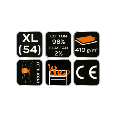 5 kišenės darbinės kelnės DENIM, juodos, XL dydis 7 5 kišenės darbinės kelnės DENIM, juodos, XL dydis 7