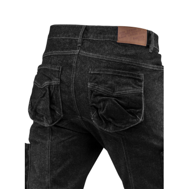 5 kišenės darbinės kelnės DENIM, juodos, XXL dydis 5