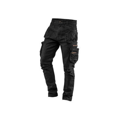 5 kišenės darbinės kelnės DENIM, juodos, XXL dydis