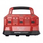 Greitasis akumuliatorių įkroviklis MILWAUKEE M18 PC6 Packout, 18 V, 6-ių vietų