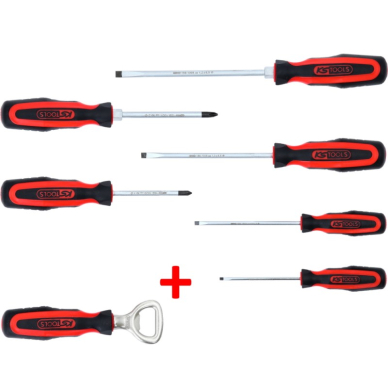 6 dalių atsuktuvų rinkinys KS TOOLS su priedu 6 dalių atsuktuvų rinkinys KS TOOLS su priedu