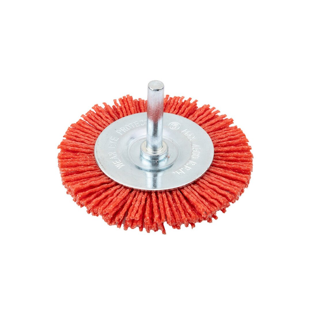 75 mm nailono šepetys su 6 mm