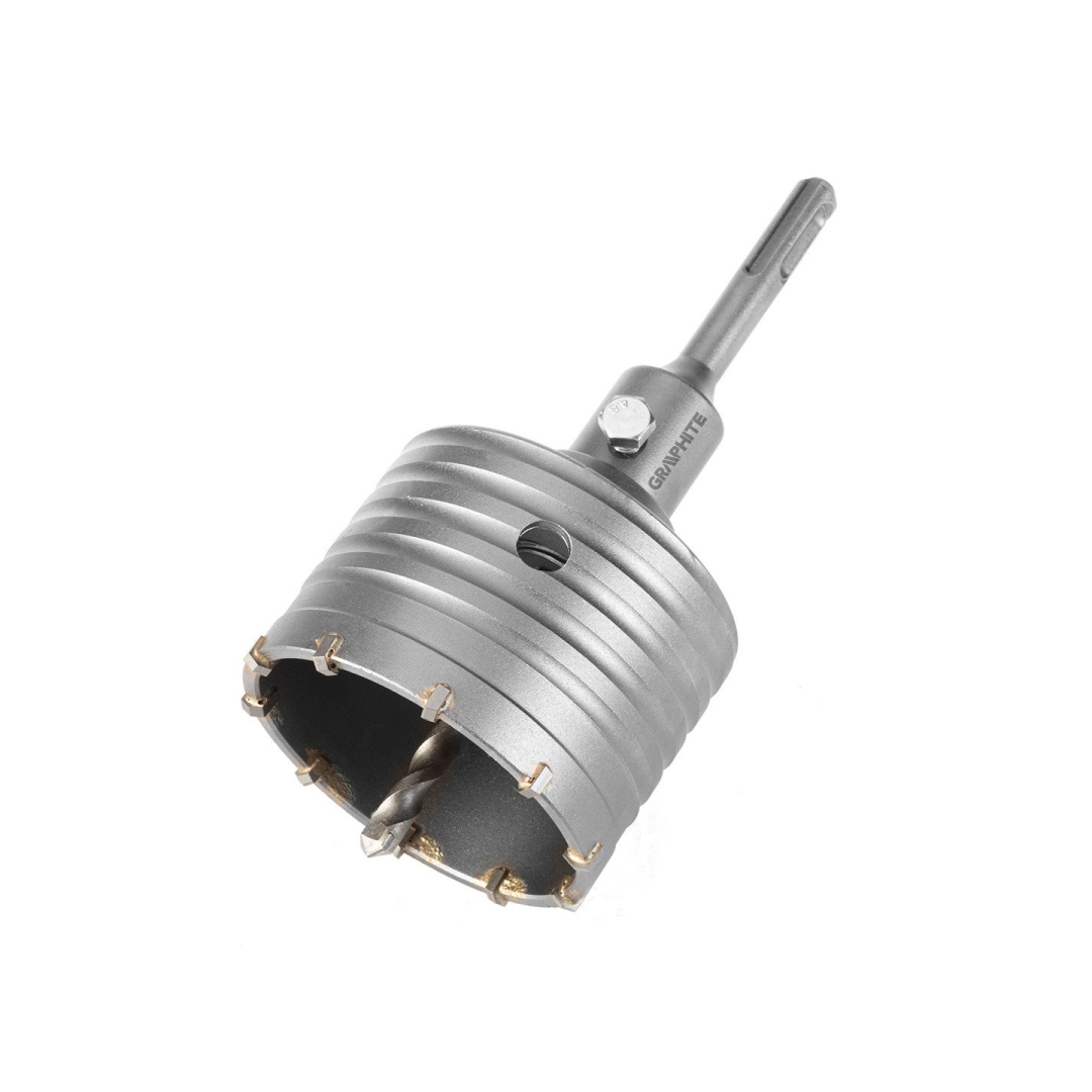 80 mm šakių skylių pjūklas su adapteriu SDS+ ir pagrindiniu grąžtu