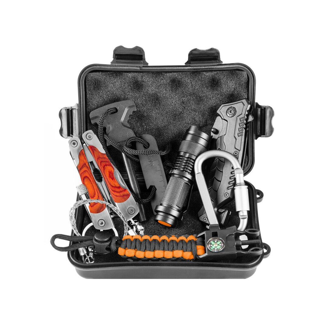 8-in-1 išgyvenimo rinkinys dėžutėje
