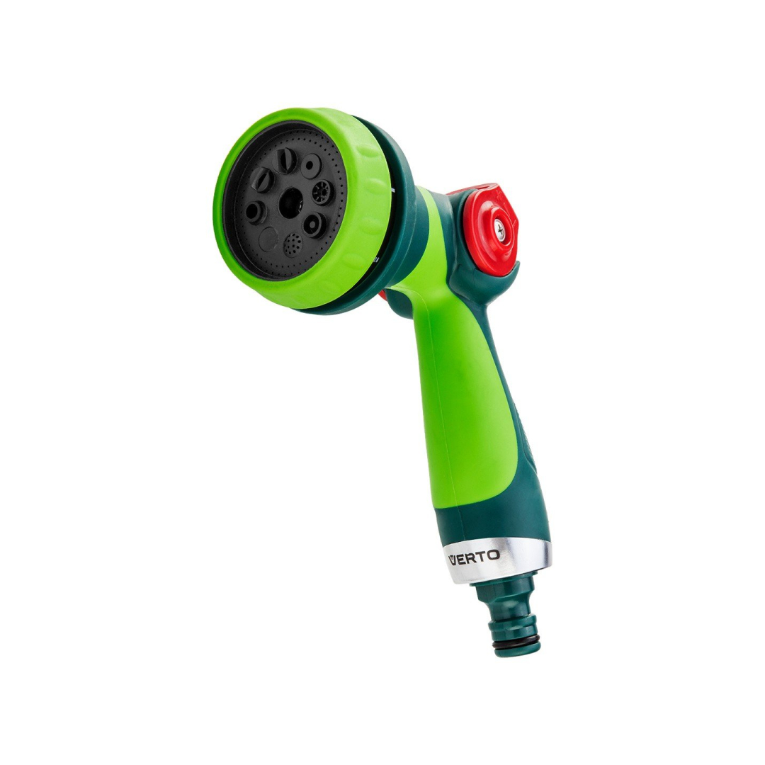 8 raštų purkštuvas su nykščiu valdomu purkštuvu