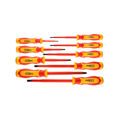 9 vnt VDE atsuktuvų rinkinys: Size:3*100mm,4*100mm,5.5*125mm, 6.5*150mm,8*175mm,PH0*60mm, PH1*80mm,PH2*100mm,PH3*150mm